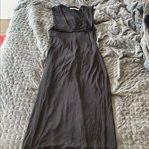 Alexander Wang Black Sheath V-Neck Cocktail Dress